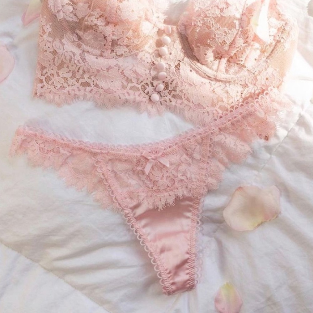 For Love & Lemons Faye Lace Thong Panty